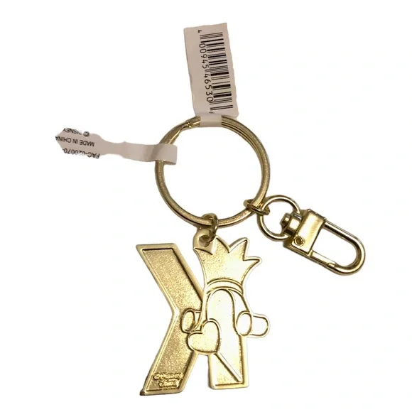Disney Parks Alphabet “K” King of Hearts glitter enamel keychain - Picture 3 of 4